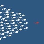 fertilité masculine illustrée par des spermatozoïdes se déplaçant sur fond bleu