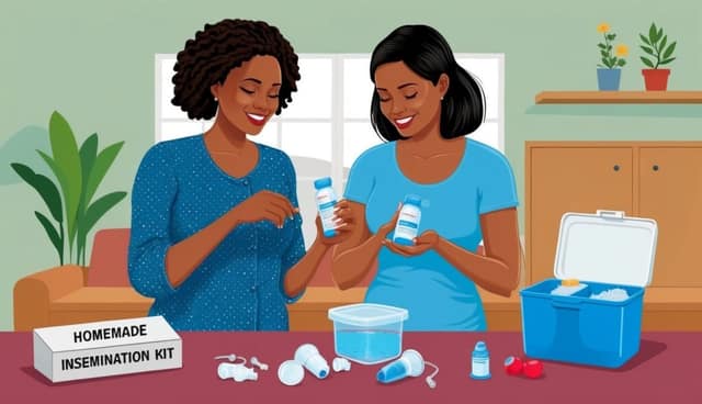 Couple de femmes utilisant un kit d’insémination artisanale en Belgique à domicile