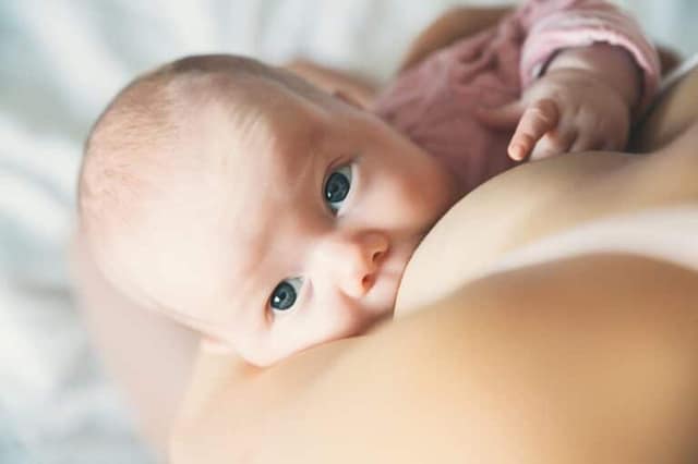 Bébé qui tête le sein de sa mère