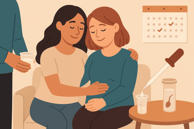 Donneur artisanal couple de femmes préparation insémination à domicile pipette projet parental PMA alternative
