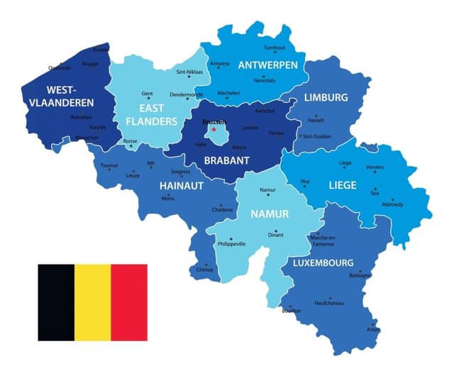 Carte de la Belgique