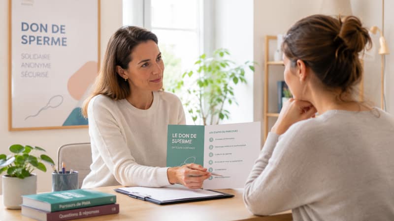 don de sperme expliqué lors d’une consultation avec une spécialiste