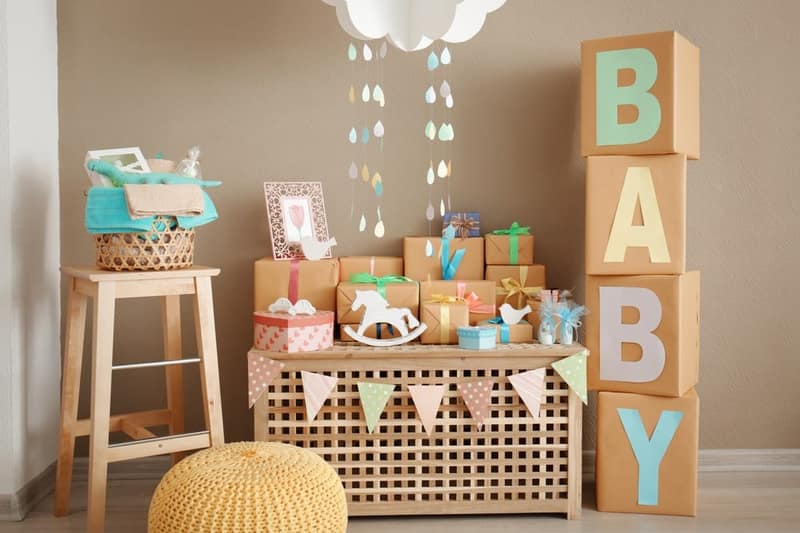 cadeaux décorations baby shower