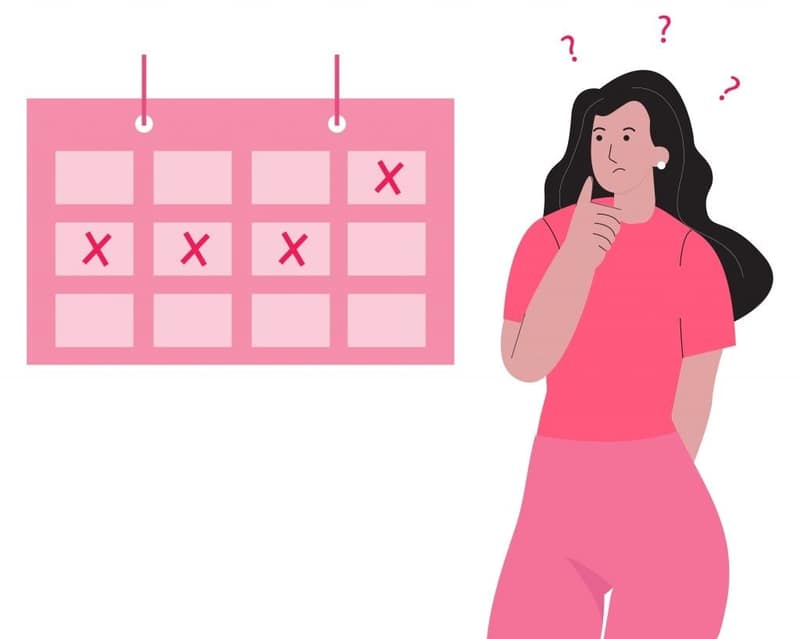 Illustration concept cycle menstruel femme