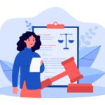 Femme lisant un contrat illustrant les conseils juridiques co-parents et la convention de coparentalité.