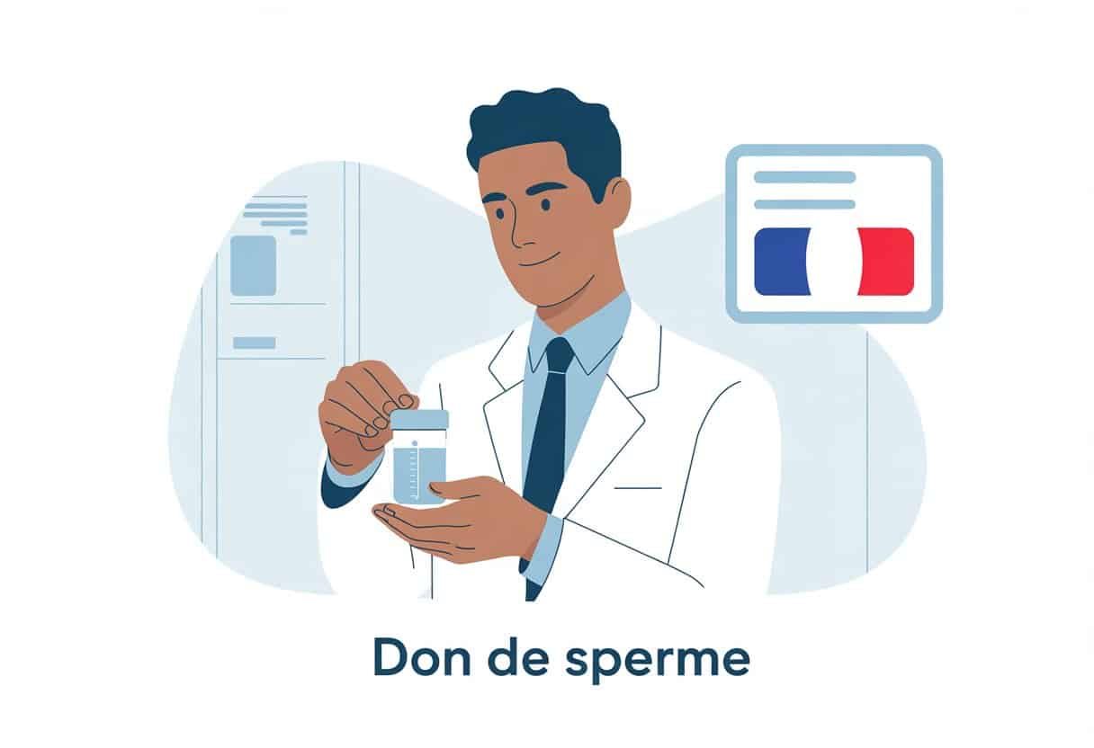 Don de sperme en France illustration d’un médecin avec un échantillon