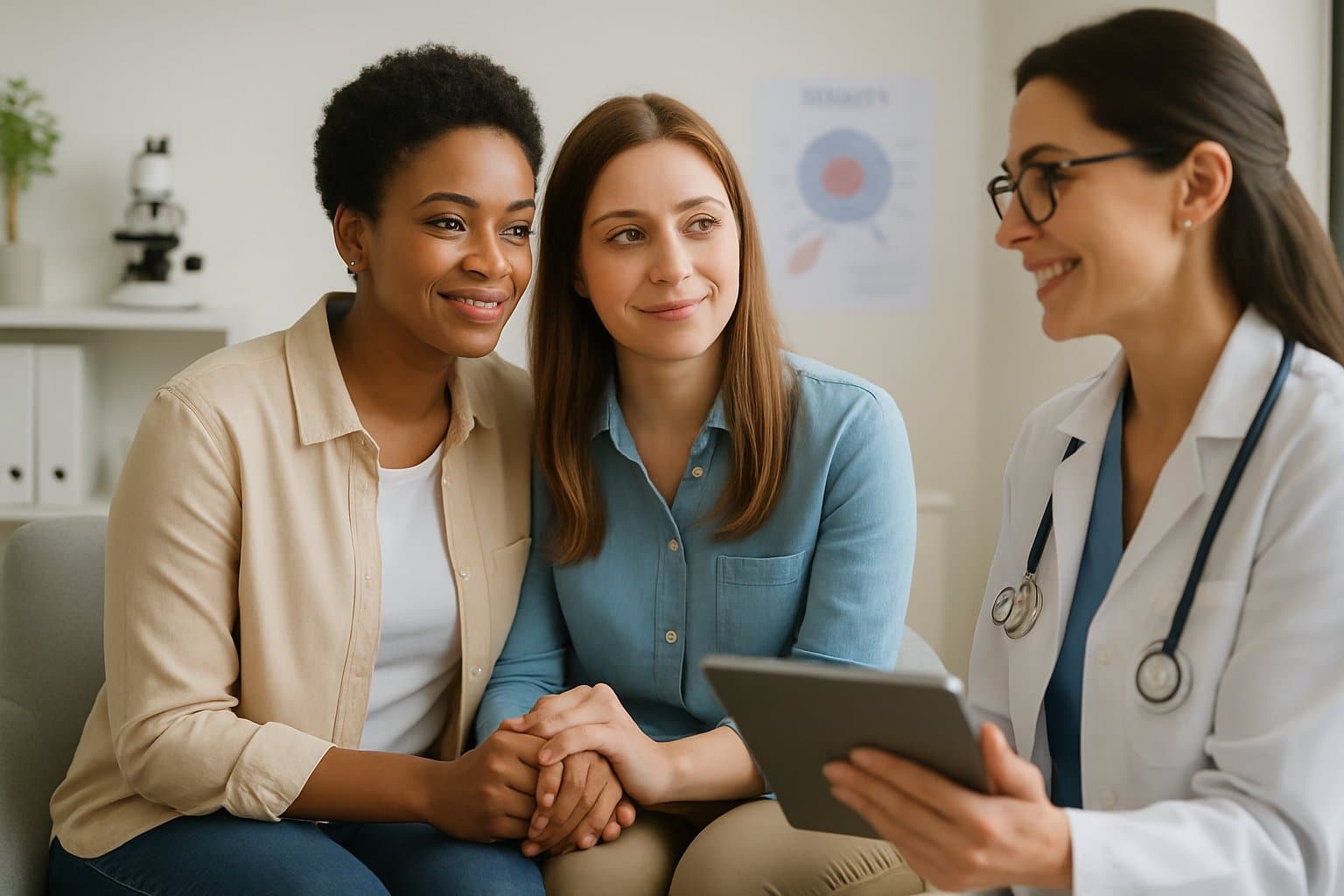 Couple de femmes en consultation de PMA